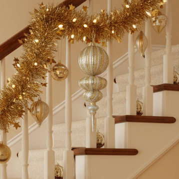 Large Finial Style Christmas Hanging Decoration