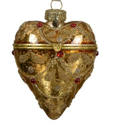 Heart Shape Decorative Glass Hanging Christmas Decoration