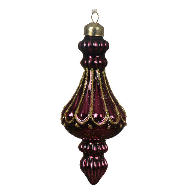 Glass Finial Ornament Hanging Christmas Decoration