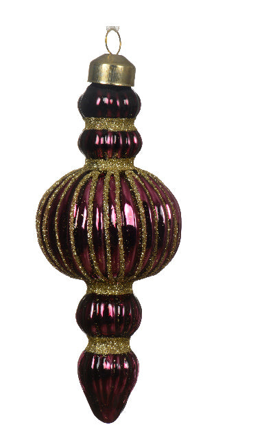 Glass Finial Ornament Hanging Christmas Decoration