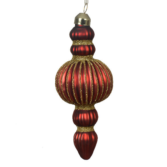 Glass Finial Ornament Hanging Christmas Decoration