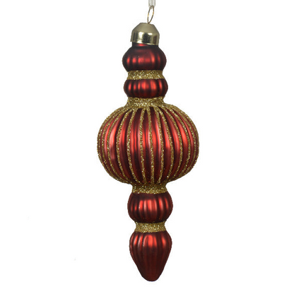 Glass Finial Ornament Hanging Christmas Decoration