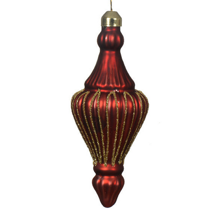 Glass Finial Ornament Hanging Christmas Decoration