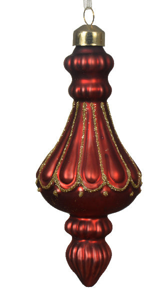 Glass Finial Ornament Hanging Christmas Decoration