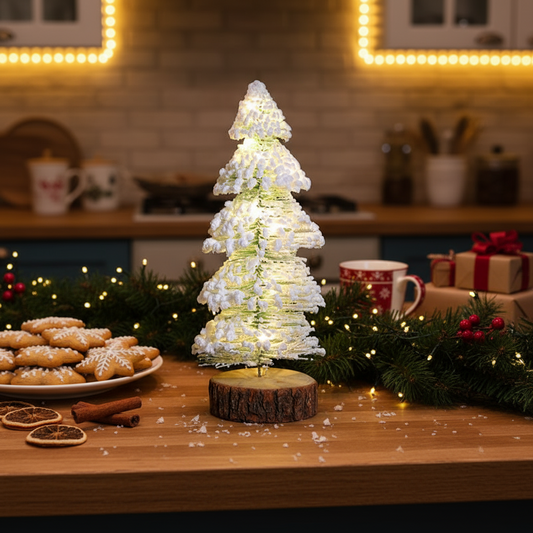 Snowy Needle Christmas Tree Decoration 31cm