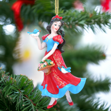 Load image into Gallery viewer, Snow White Hanging Christmas Decoration
