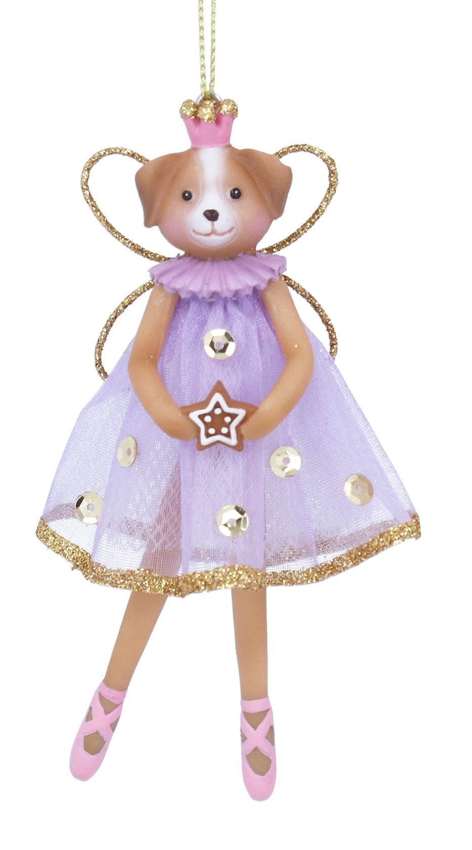 Cat and Dog Ballerina Fairy Christmas Hanging Decoration