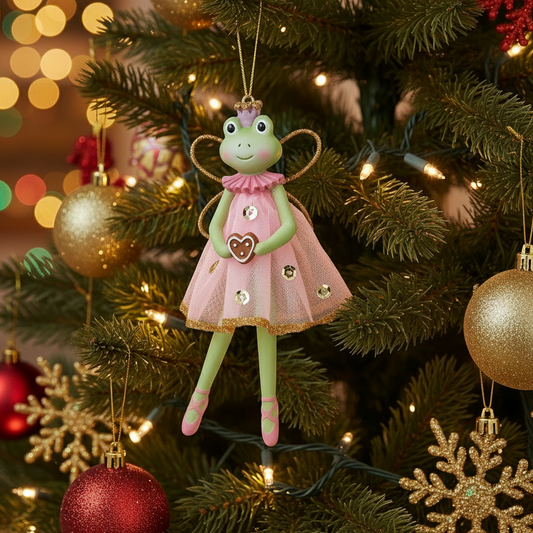 Frog Ballerina Fairy Christmas Hanging Decoration