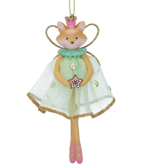 Fox Ballerina Fairy Christmas Hanging Decoration