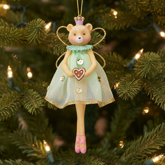 Bear Ballerina Fairy Christmas Hanging Decoration