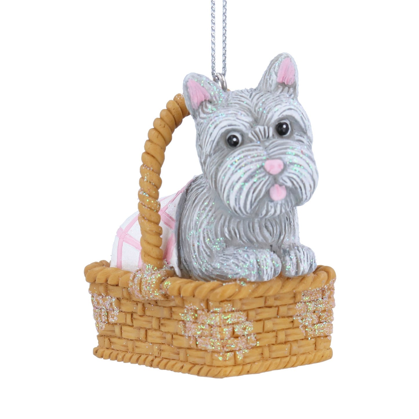 Toto in Basket Wizard of Oz Hanging Christmas Tree Decoration