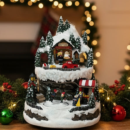 Gift Shop Christmas Village Mountain Scene