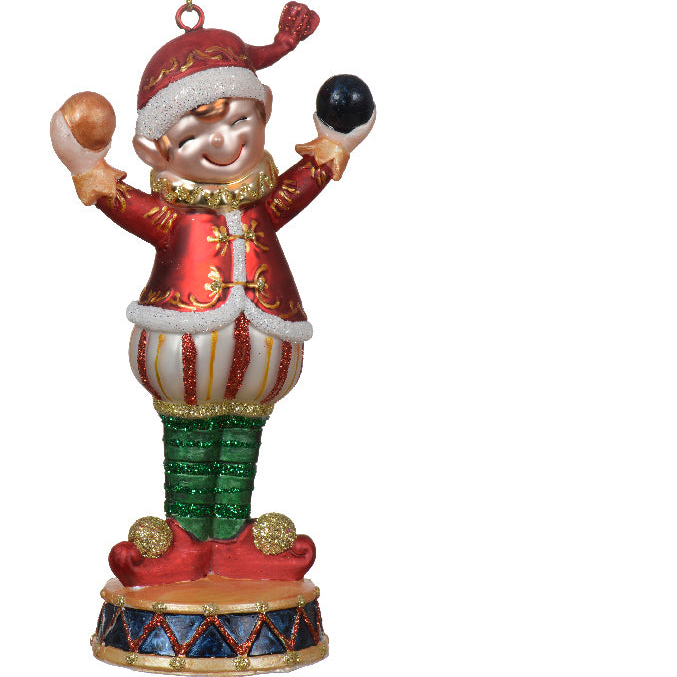 Elf Glass Hanging Christmas Decoration