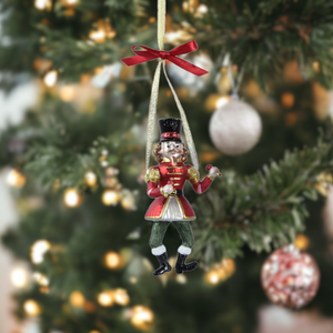 Glass Hanging Nutcracker Decoration