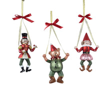 Load image into Gallery viewer, Glass Hanging Nutcracker Decoration
