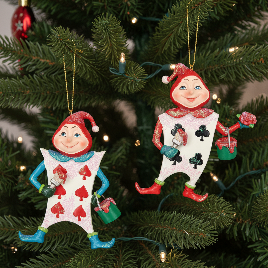 Gisela Graham Playing Card Men Christmas Decorations