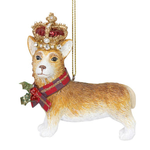 Corgi with Crown Christmas Hanging Decoration