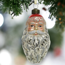 Load image into Gallery viewer, Set of 2 Glass Santa Christmas Bauble
