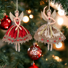 Load image into Gallery viewer, Ballet Fairy Hanging Christmas Decoration
