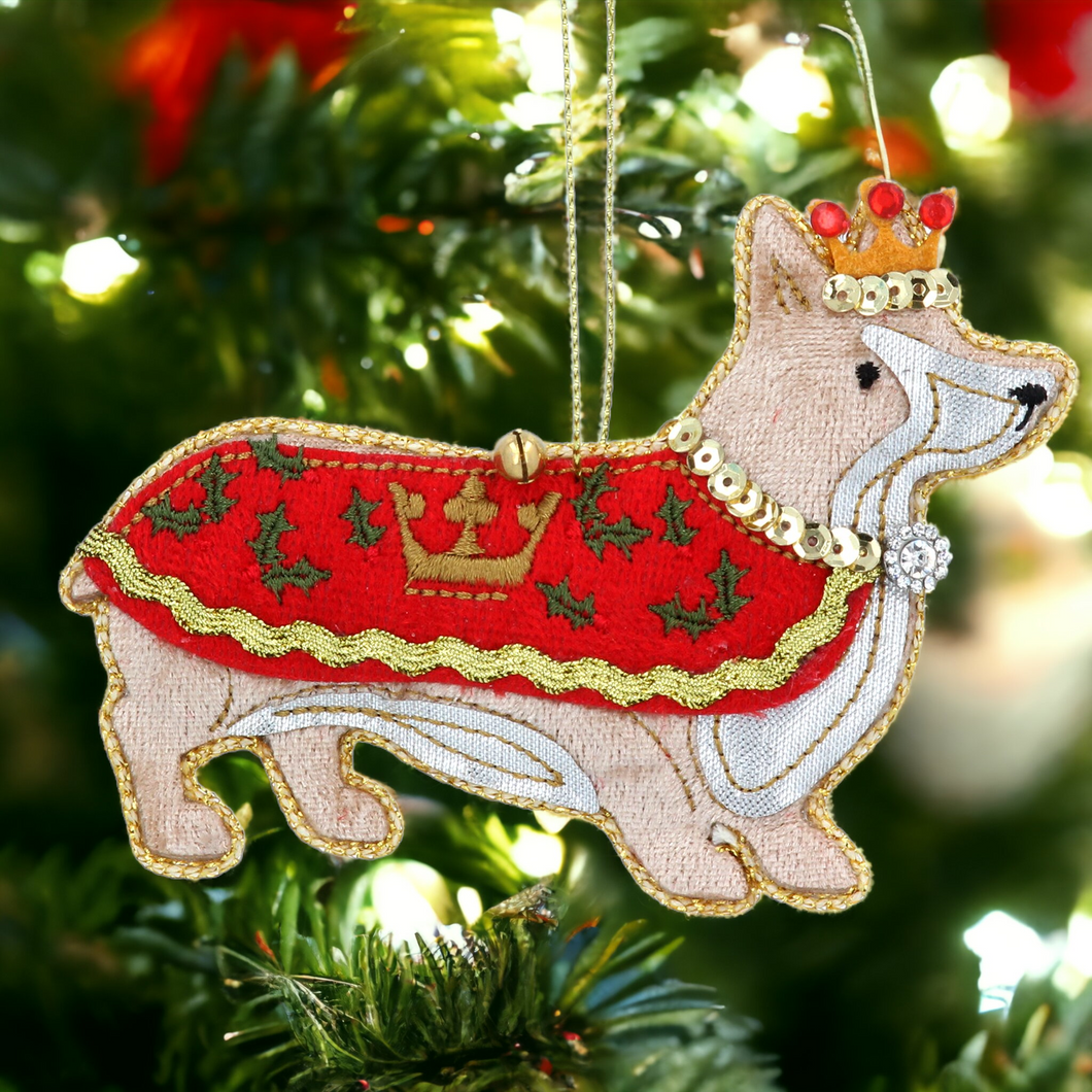 Corgi Fabric Christmas Hanging Decoration