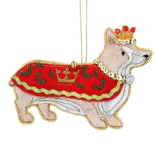 Load image into Gallery viewer, Corgi Fabric Christmas Hanging Decoration
