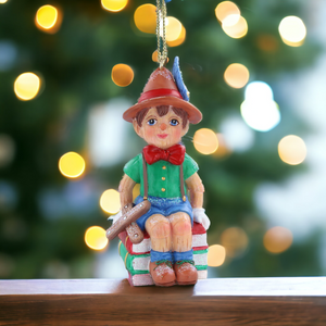 Gisela Graham Pinocchio on Books Hanging Christmas Tree Decoration