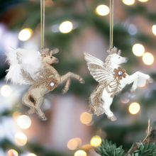 Load image into Gallery viewer, Flying Unicorn Christmas Tree Decorations
