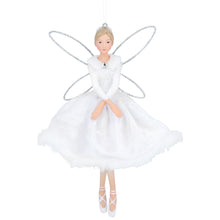 Load image into Gallery viewer, White Dress Ballerina Fairy Hanging Christmas Decoration

