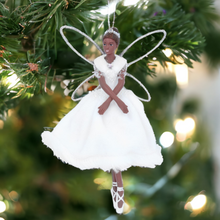 Load image into Gallery viewer, White Dress Ballerina Fairy Hanging Christmas Decoration
