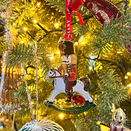 Gem Nutcracker on Horse Christmas Decoration