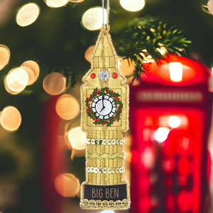 London Big Ben Fabric Hanging Christmas Tree Decoration