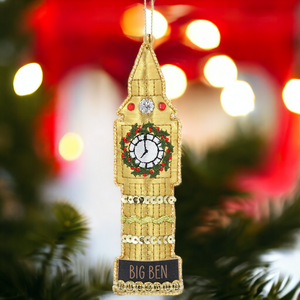 London Big Ben Fabric Hanging Christmas Tree Decoration