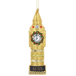 London Big Ben Fabric Hanging Christmas Tree Decoration