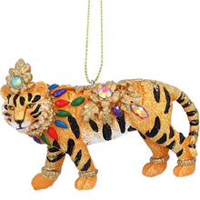 Load image into Gallery viewer, Jewelled Tiger Hanging Christmas Decoration
