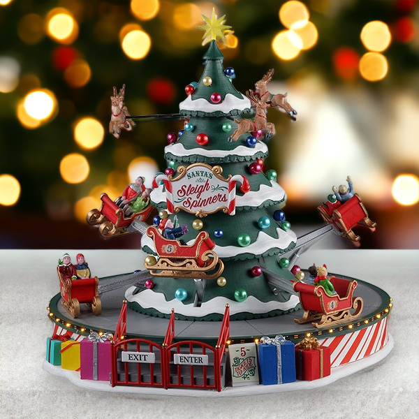 Lemax Santa's Sleigh Spinners Christmas Carnival Decoration