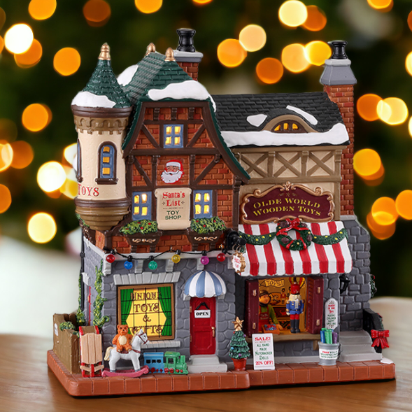 Lemax Santa's List Toy Shop Decoration
