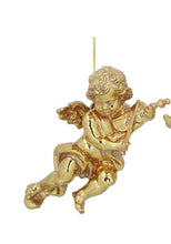 Load image into Gallery viewer, Gold Cherub with Instrument Hanging Decoration
