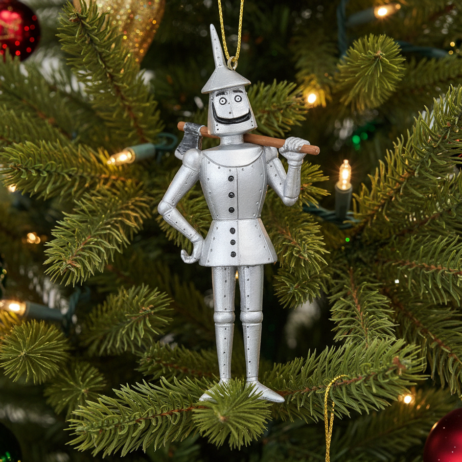 Silver Tin Man Wizard of Oz Hanging Christmas Tree Decoration