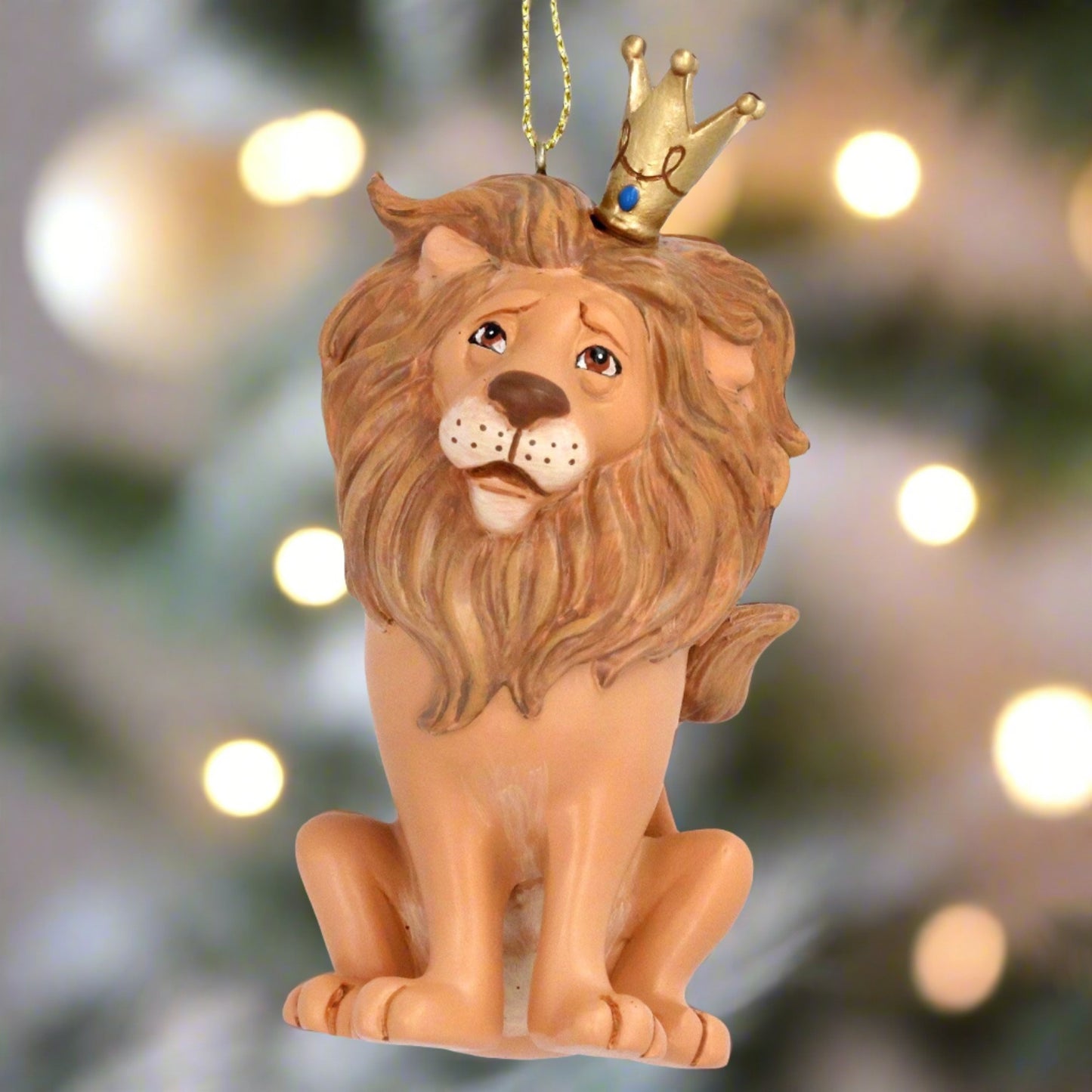 Lion with Crown Wizard of Oz Hanging Christmas Tree Decoration