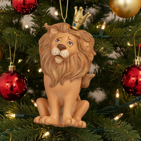 Lion with Crown Wizard of Oz Hanging Christmas Tree Decoration