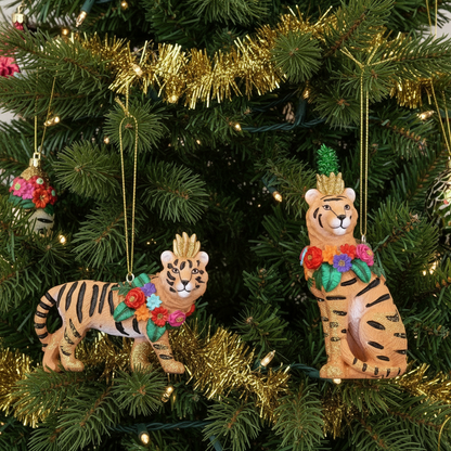 Carnival Tiger Hanging Christmas Tree Decorations