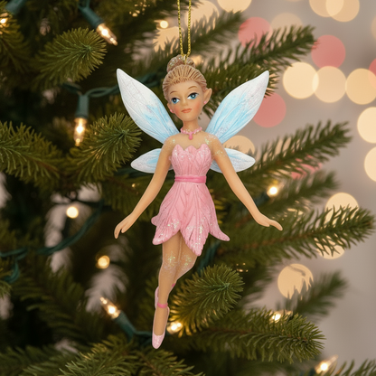 Pink Tinkerbell Hanging Christmas Tree Decoration