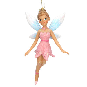 Gisela Graham Pink Tinkerbell Hanging Christmas Decoration