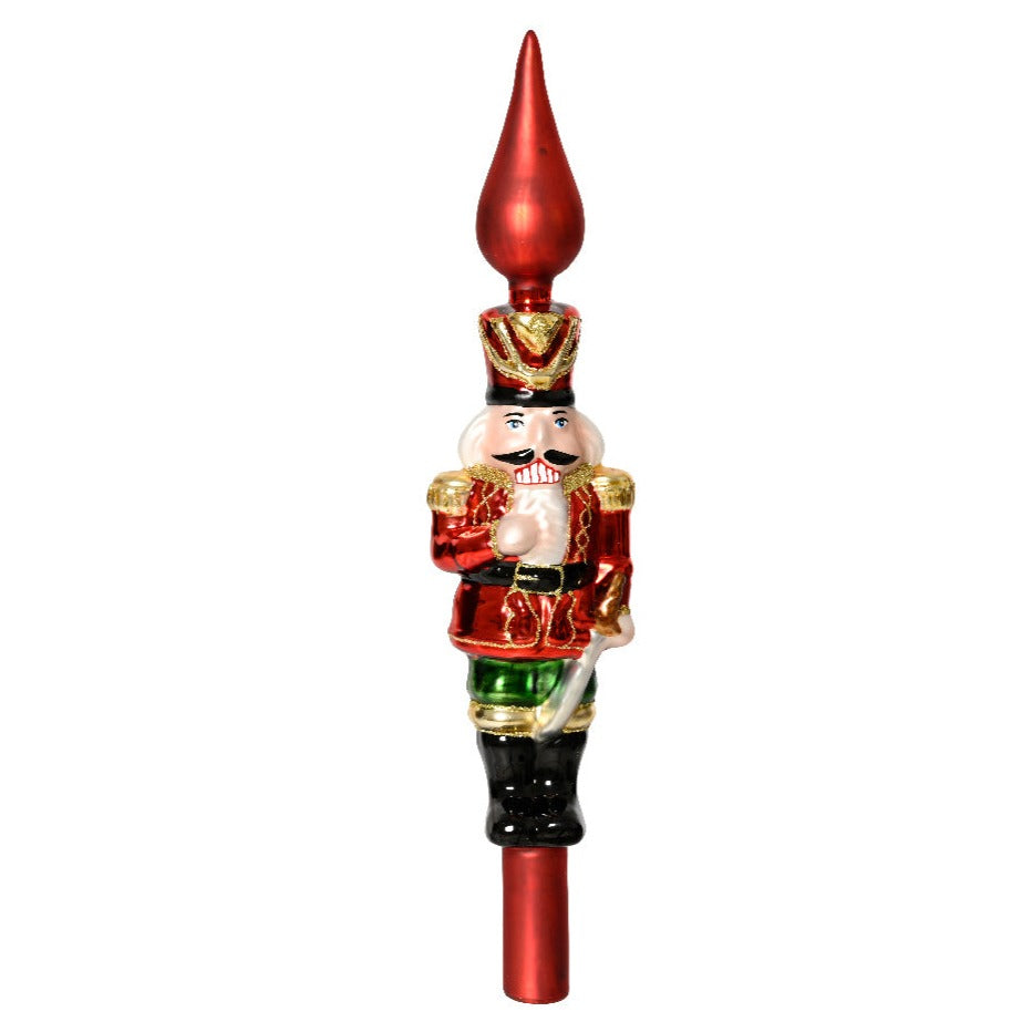 Nutcracker Glass Tree Topper