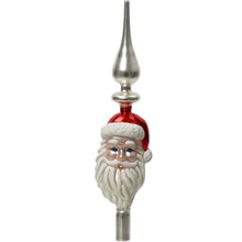 Load image into Gallery viewer, Santa Glass Tree Topper
