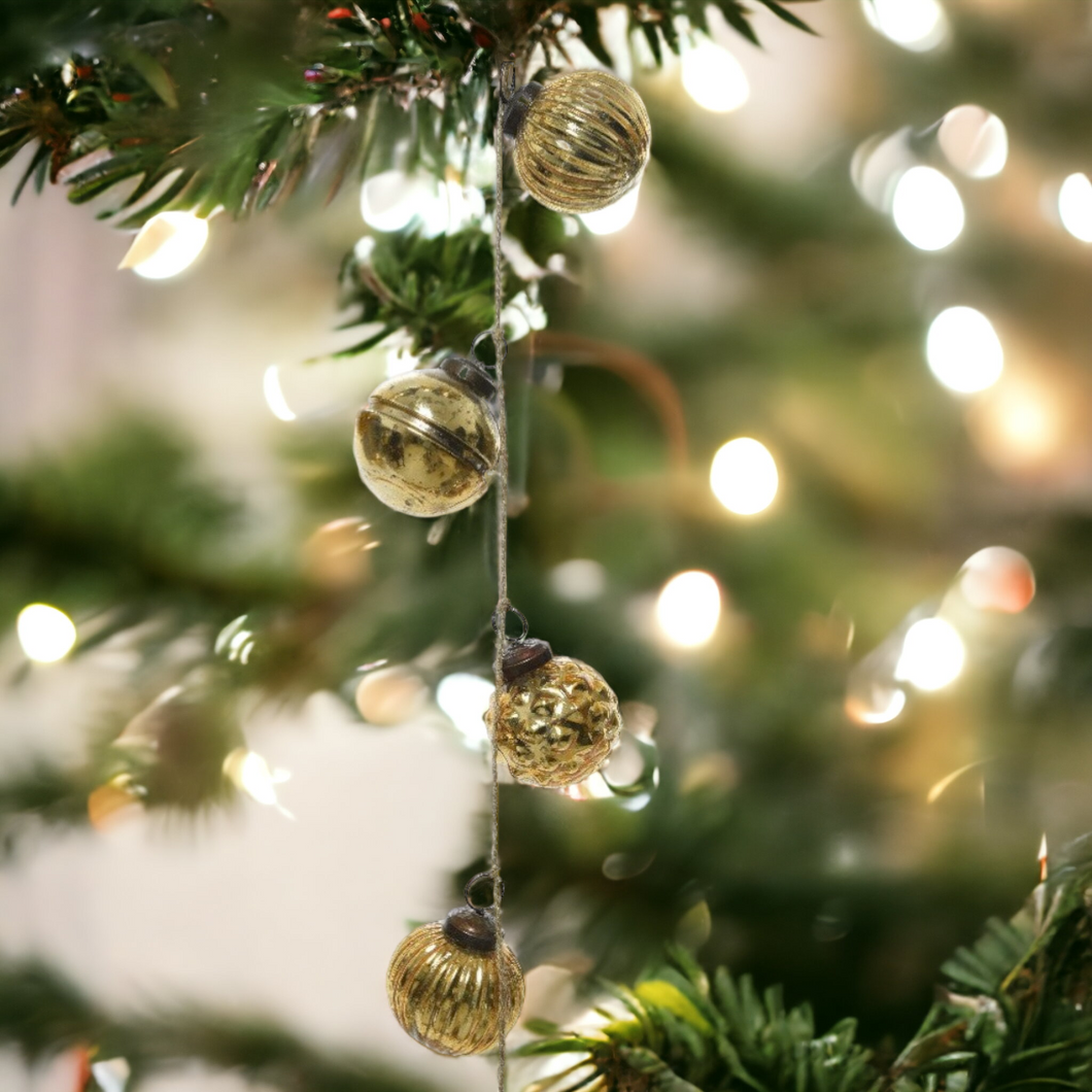 Gold Glass Bauble Garland