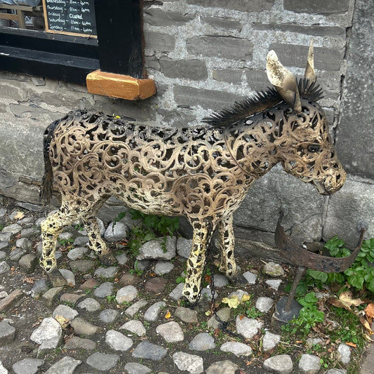 Christmas Metal Donkey 1m
