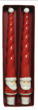 Load image into Gallery viewer, Set of 2 Santa Dinner Candles
