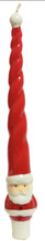 Load image into Gallery viewer, Set of 2 Santa Dinner Candles
