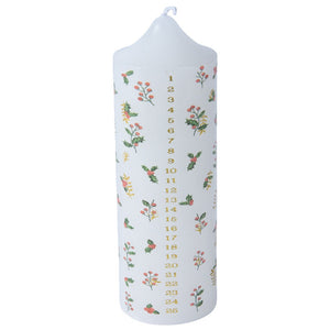 Advent Candle with Holly Design